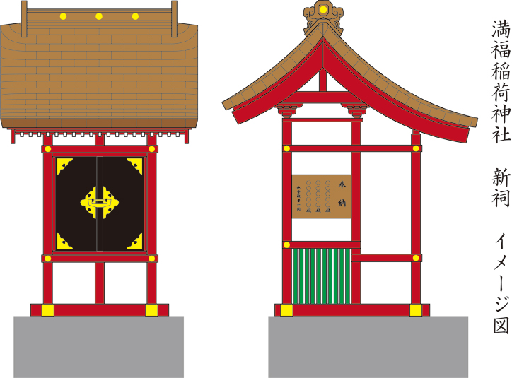 満福稲荷神社 新祠 イメージ図
